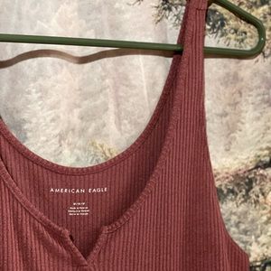 American Eagle Cropped Rusty Orange Tank